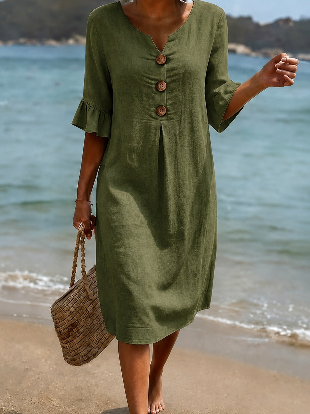 Deborah - Elegantes Kleid mit Rüschenärmel