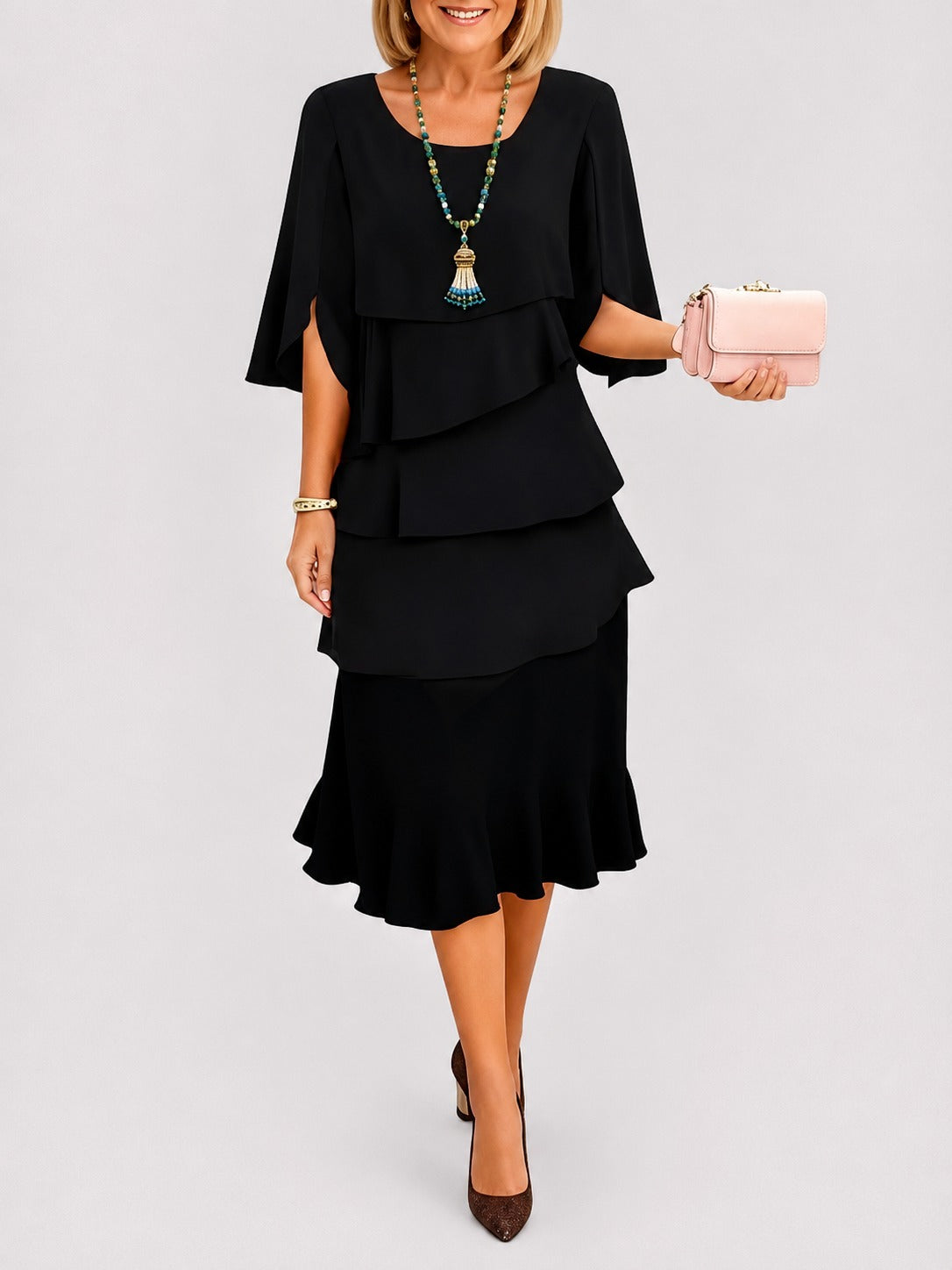 Elisa - Elegantes Kleid mit Lagen
