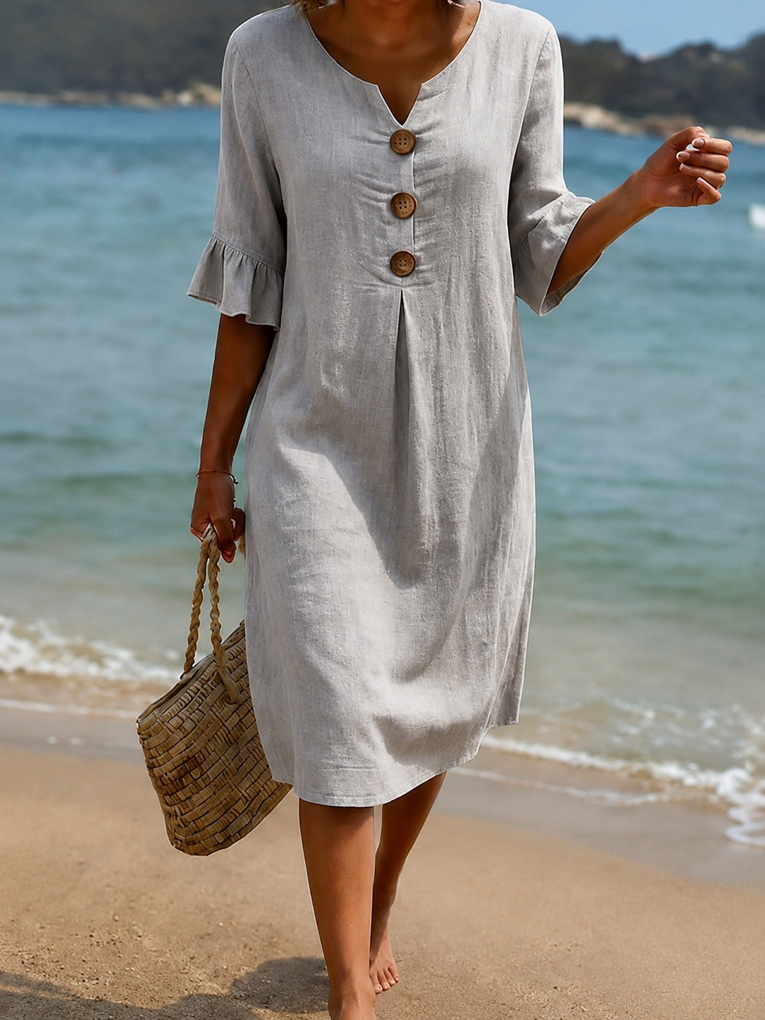 Deborah - Elegantes Kleid mit Rüschenärmel
