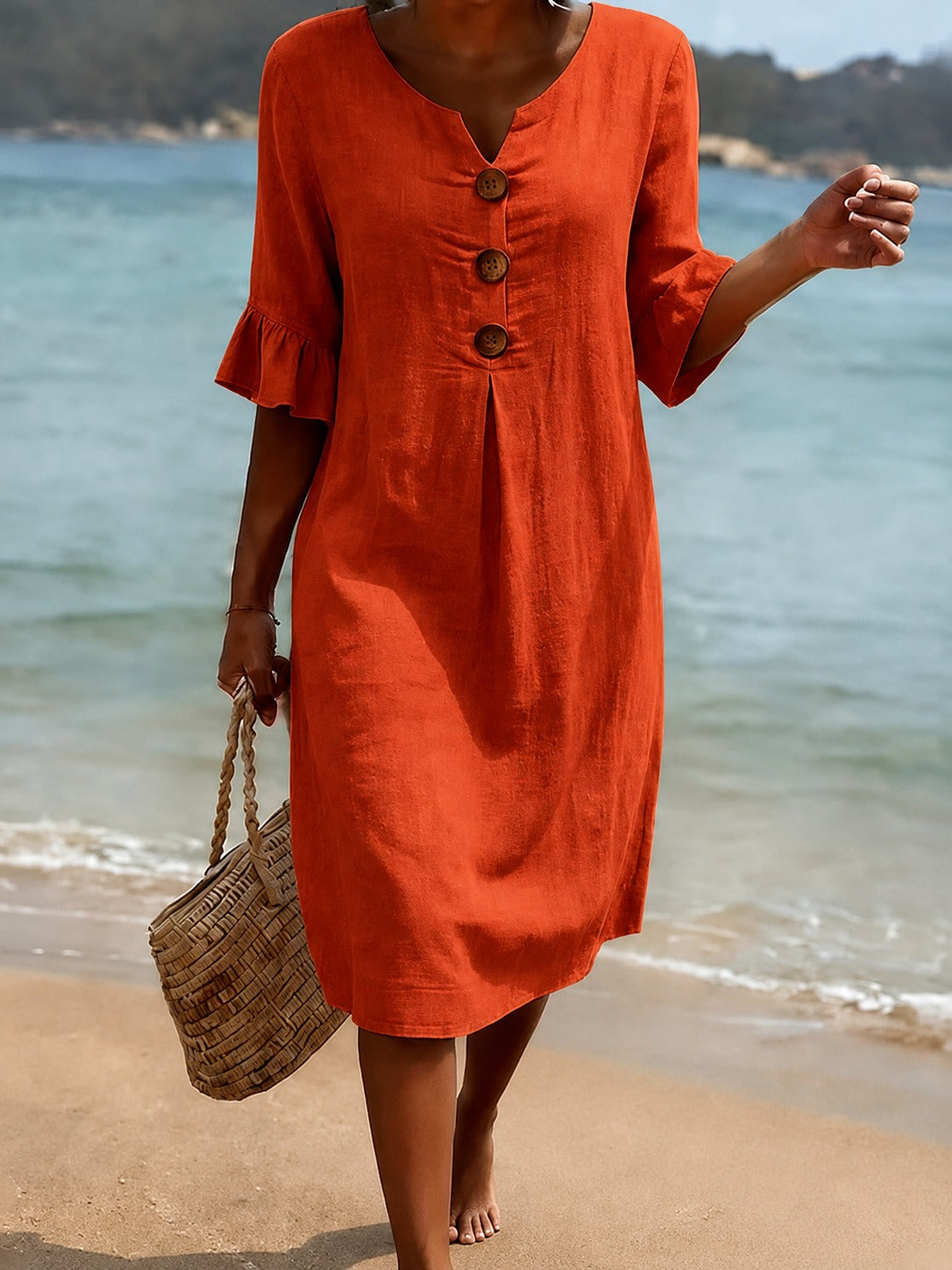 Deborah - Elegantes Kleid mit Rüschenärmel