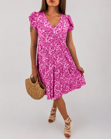 Gwen - Weites Midikleid mit Blumenmotiv