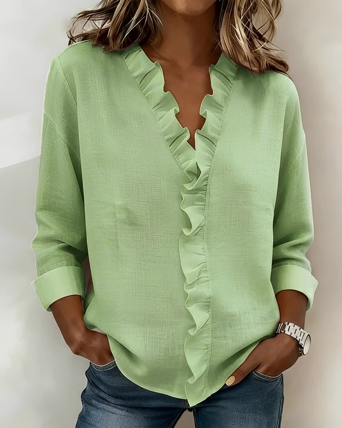Samia - Schicke Bluse mit langen Ärmeln