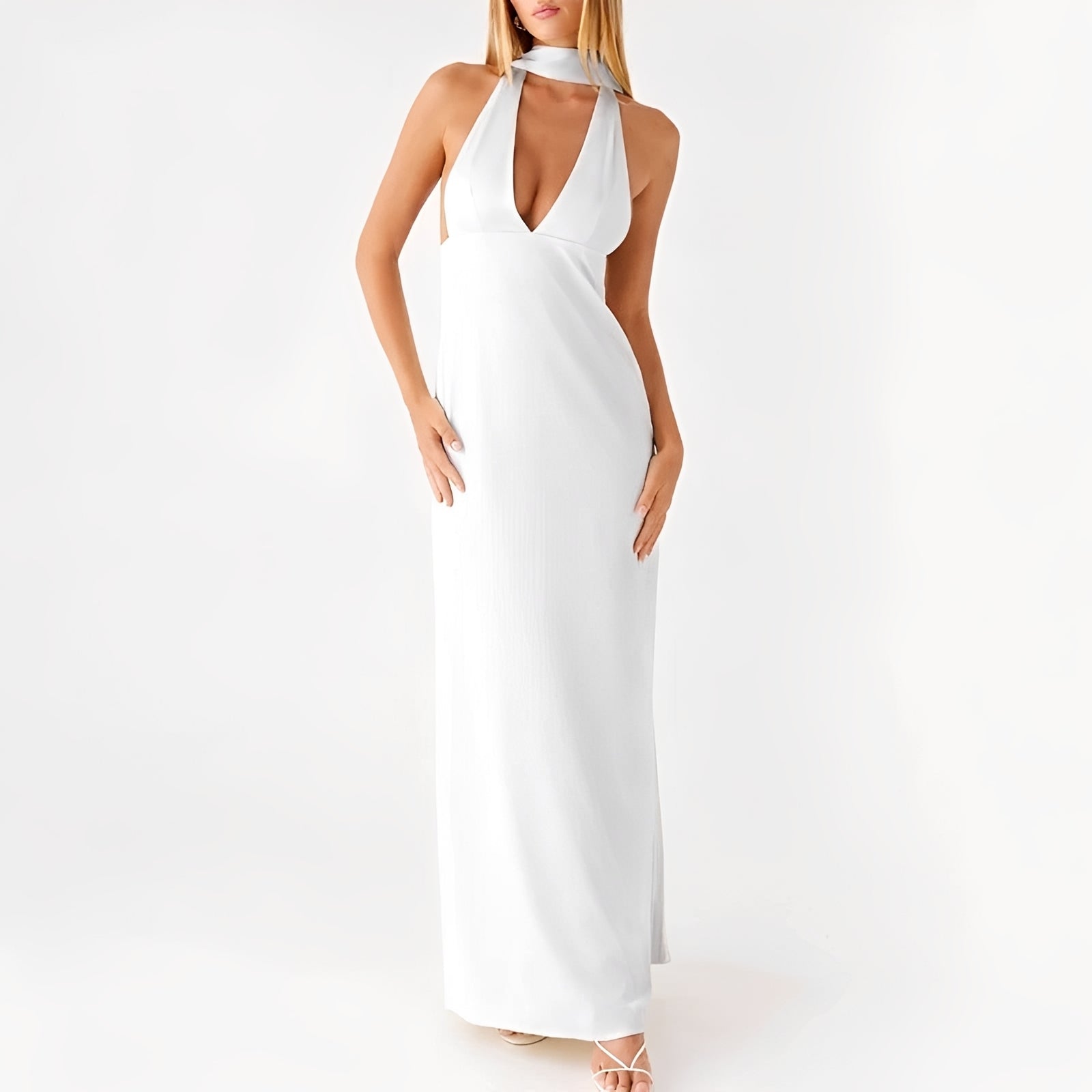 Amelie - Langes Neckholder-Kleid