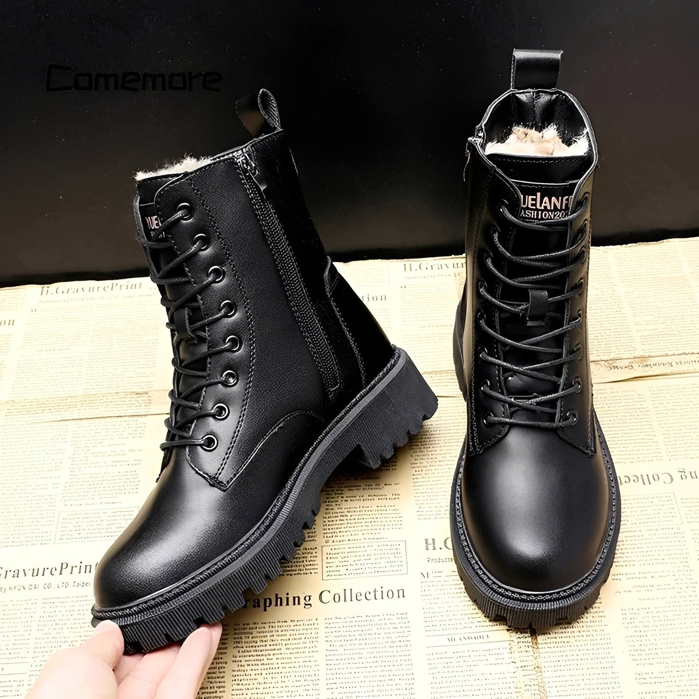 Adelpha - Schwarze Winterstiefel für frostige Tage