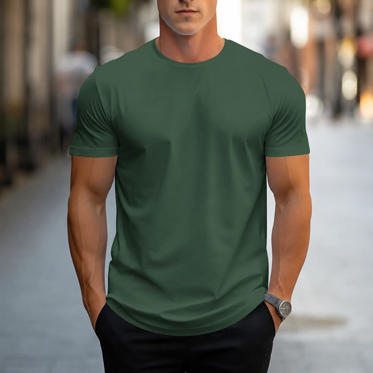 Owen - Legeres, einfarbiges Herren-T-Shirt