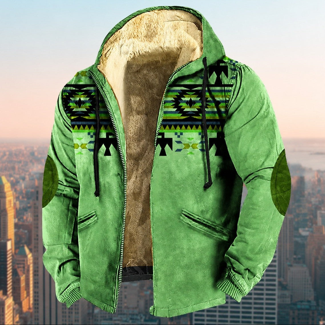 Laszlo - Kapuzenjacke für Herren mit Tribal-Muster