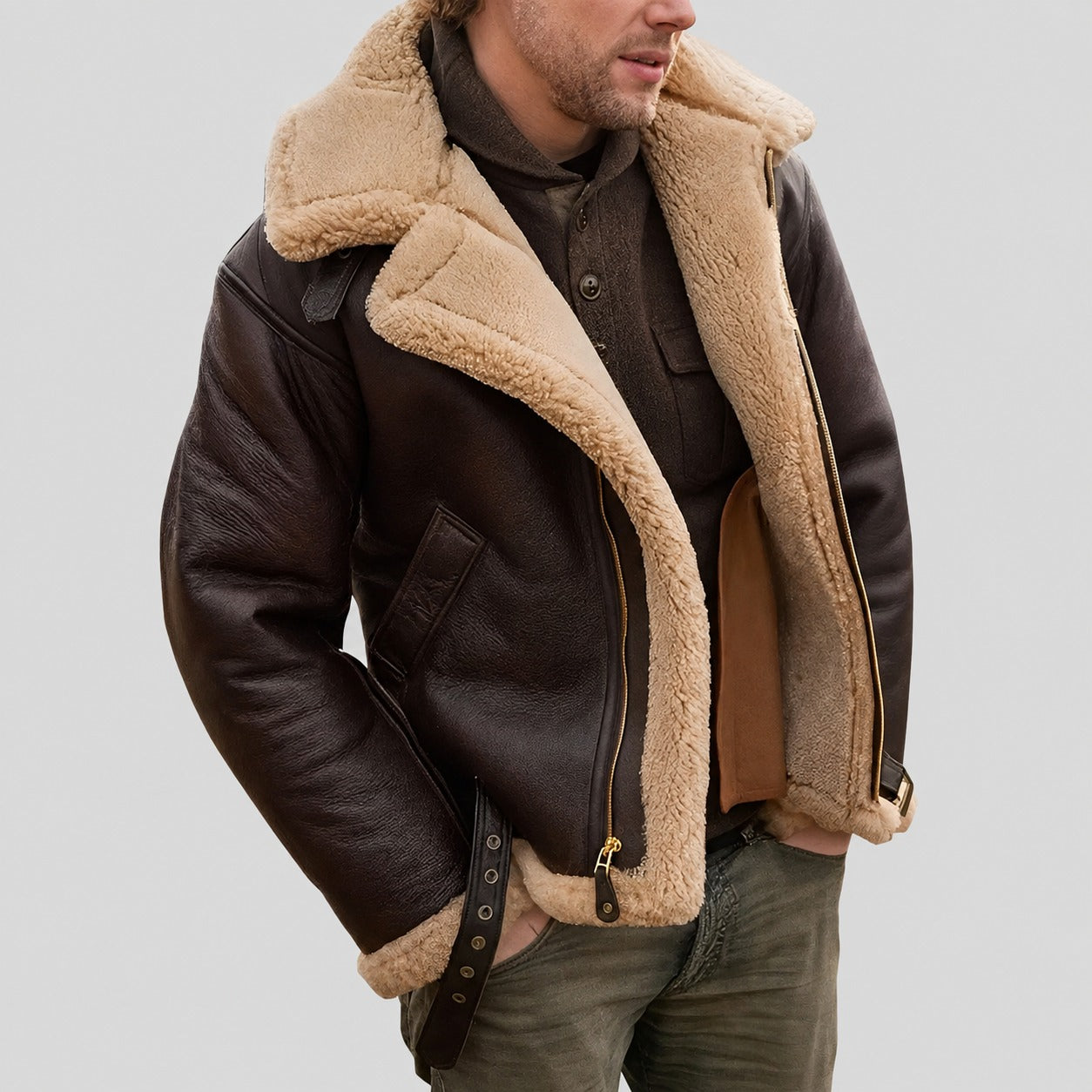 Jeffrey - Elegante Herrenjacke mit wärmendem Innenfutter