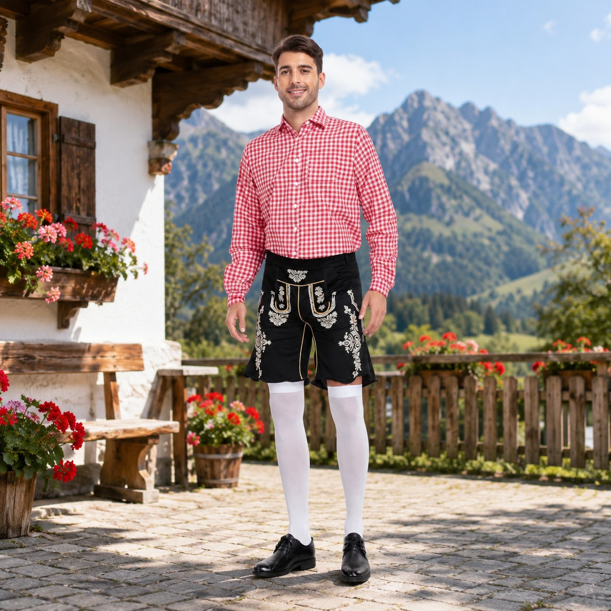 Alexis - Modisches kariertes Hemd für das Oktoberfest