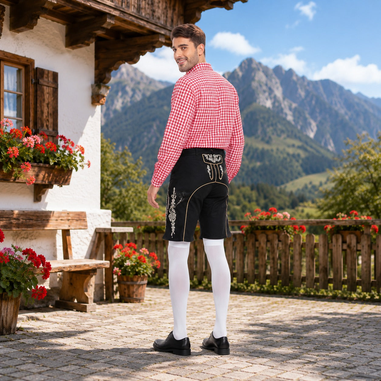Alexis - Modisches kariertes Hemd für das Oktoberfest