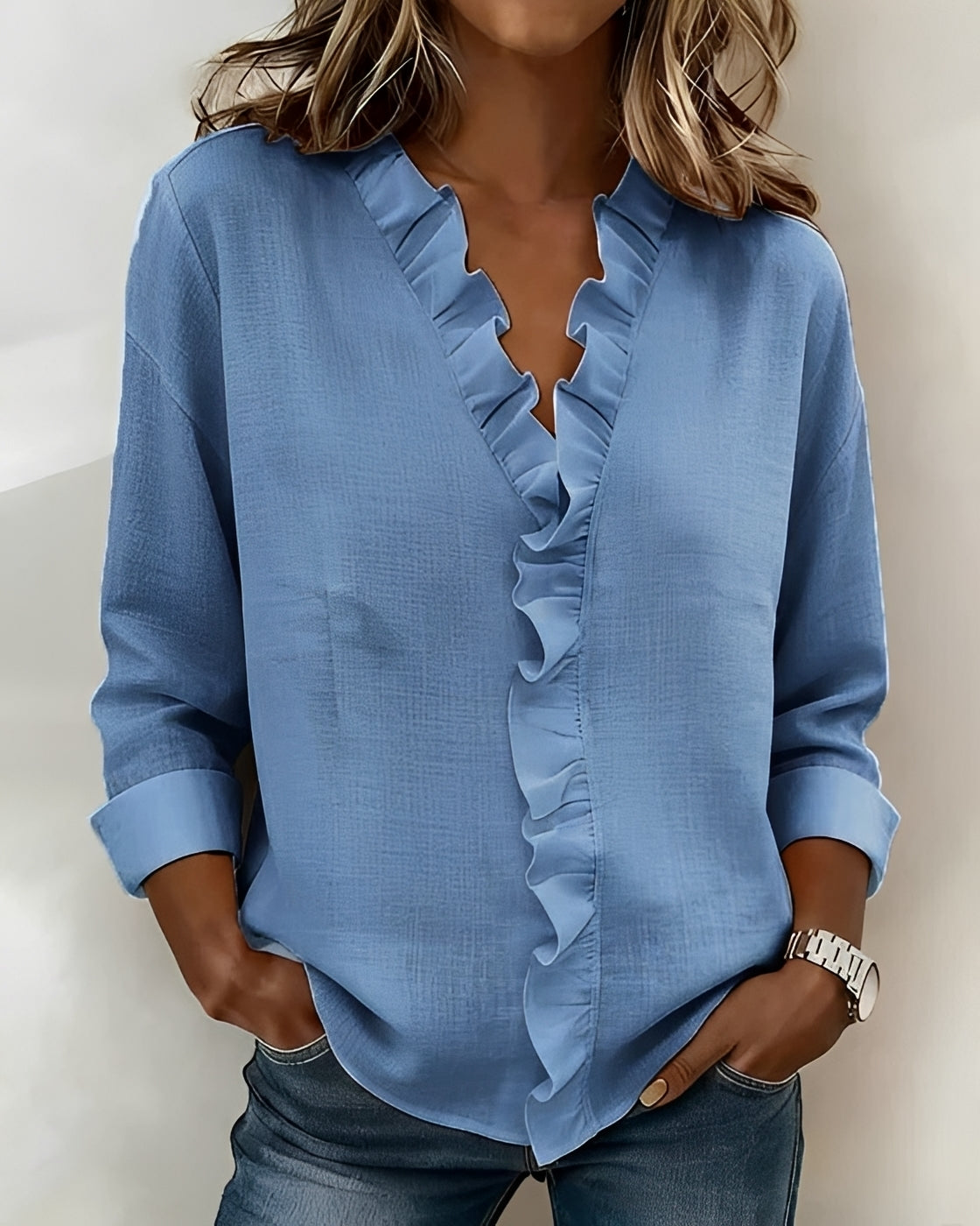 Samia - Schicke Bluse mit langen Ärmeln