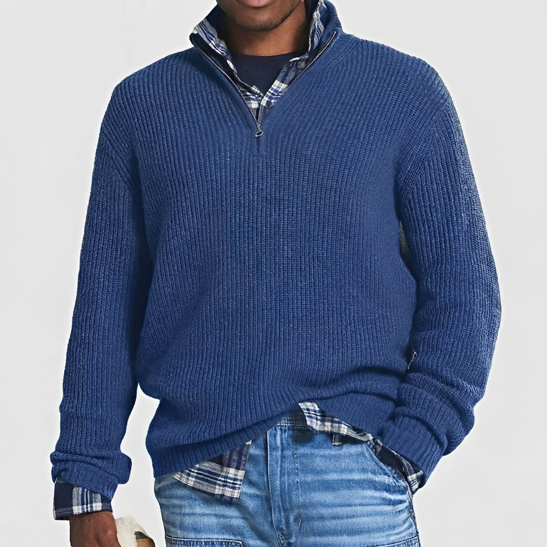 Sean - Herrenpullover mit Reißverschluss