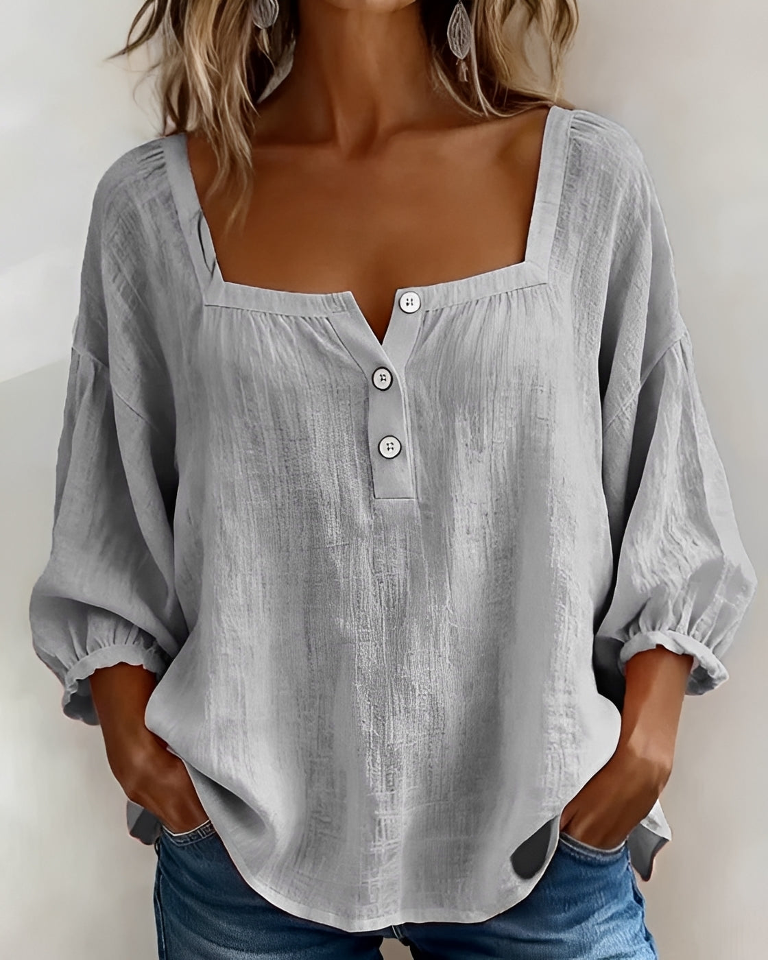 Corey - Leichte Bluse mit langen Ärmeln