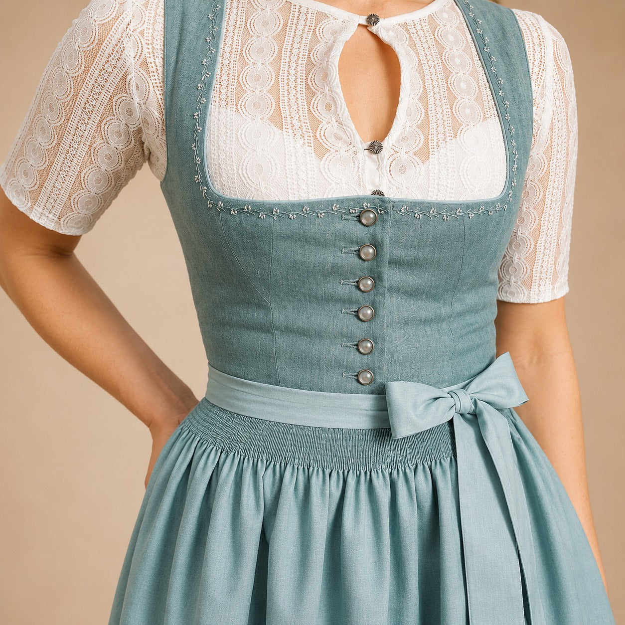 Cora - Klassisches Oktoberfestkleid mit Schleife