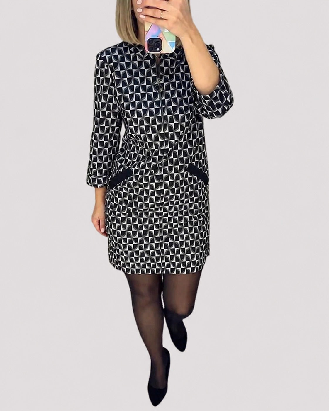 Michelle - Stilvolles Kleid mit langen Ärmeln