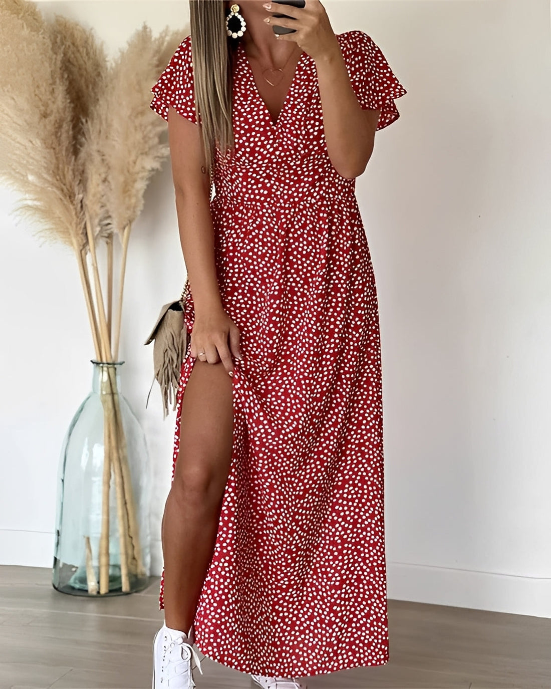 Kathleen - Angenehmes Maxi-Kleid mit Schlitz
