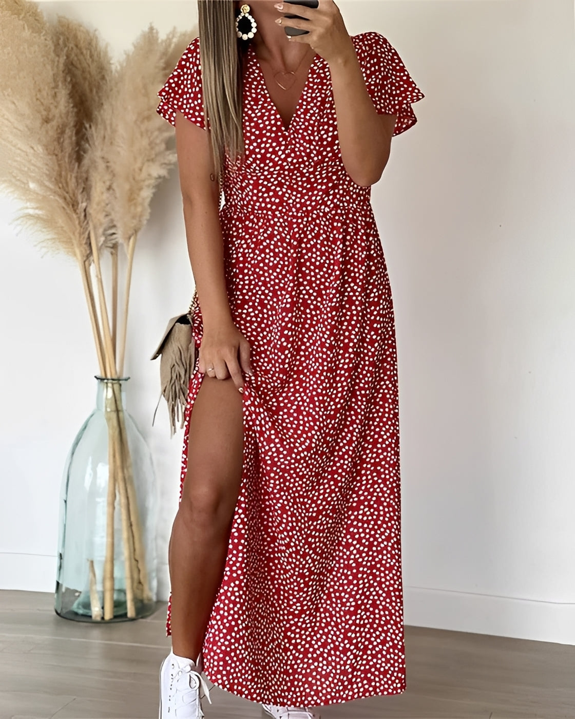 Kathleen - Angenehmes Maxi-Kleid mit Schlitz