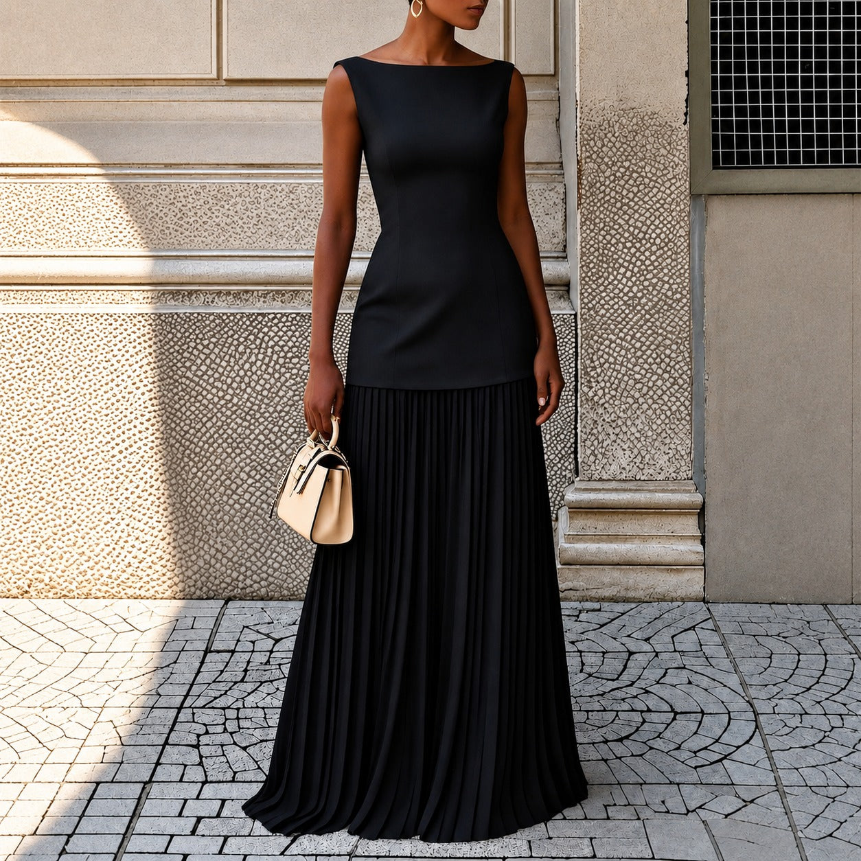 Alice - Elegantes ärmelloses schlankes Maxikleid