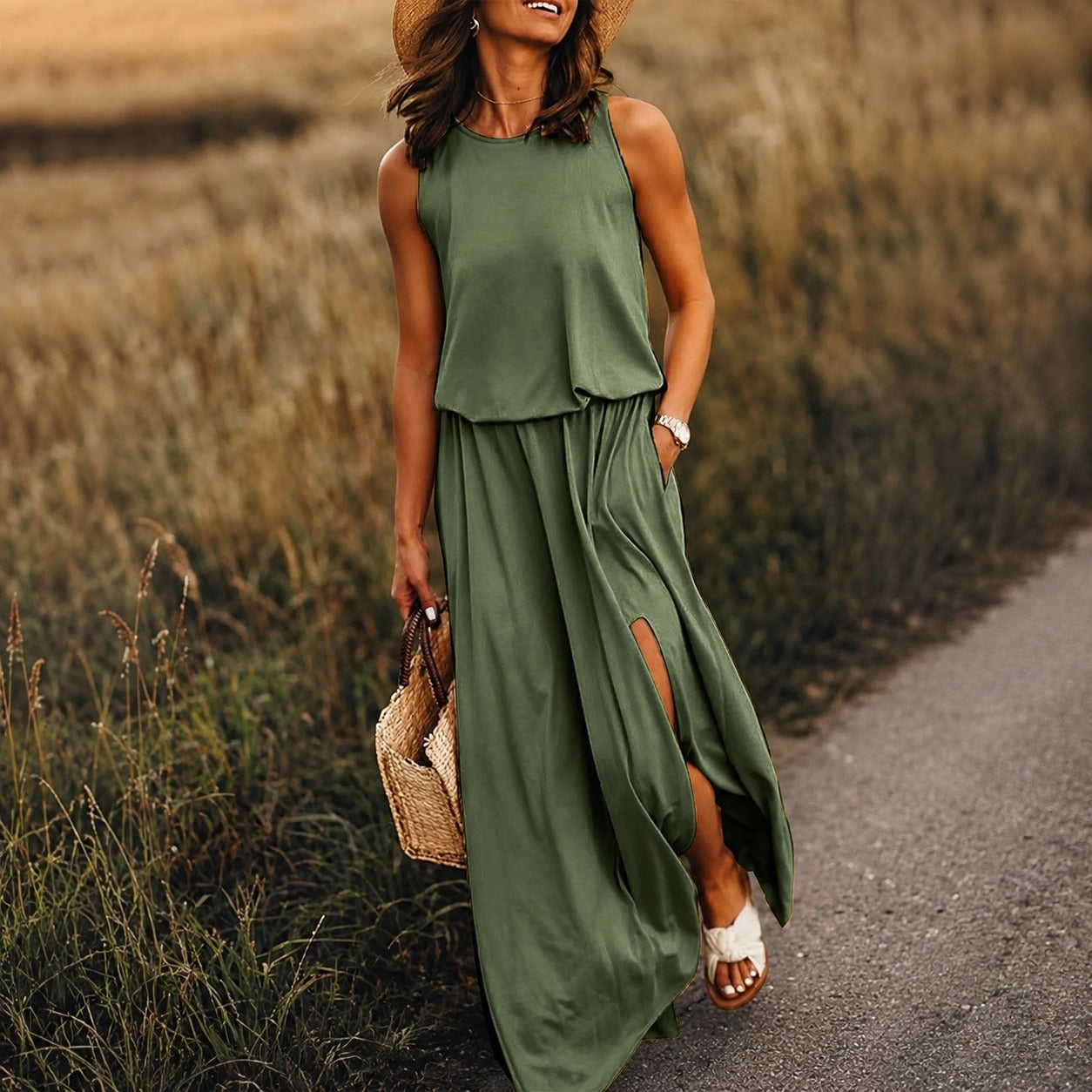 Edna - Legeres Boho-Maxikleid aus Modal
