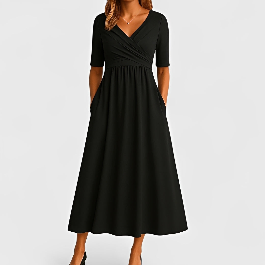Piper - Midikleid mit kurzen Ärmeln