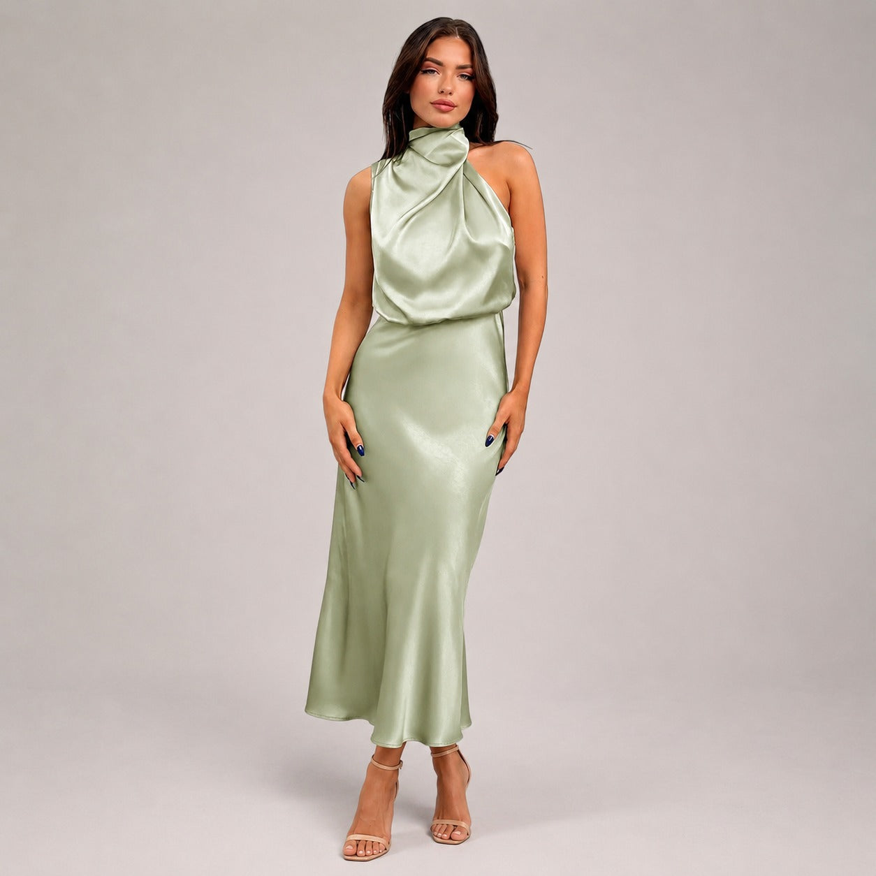 Lillie - Elegantes Kleid mit Neckholder-Ausschnitt