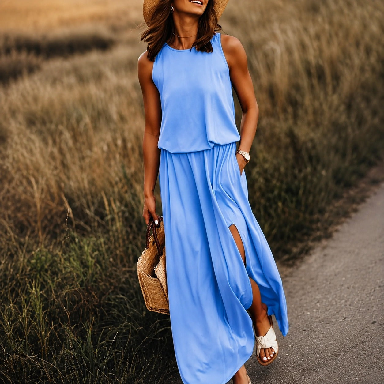 Edna - Legeres Boho-Maxikleid aus Modal