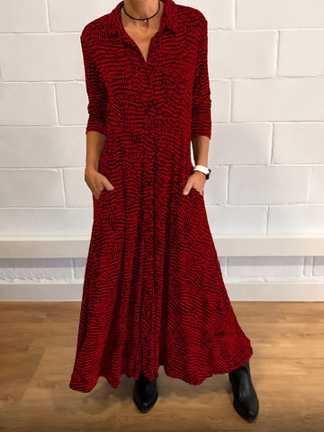 Salma - Stilvolles Kleid mit Klappentaschen