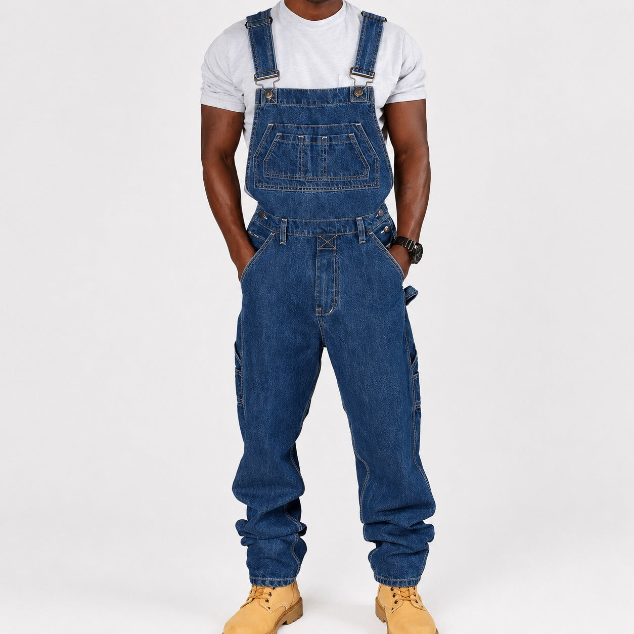 Stefan - Trendige Cargo-Hose mit gewaschenem Look und vielen Taschen