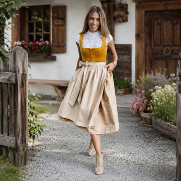 Jazmine - Klassisches Oktoberfestkleid mit kurzen Ärmeln