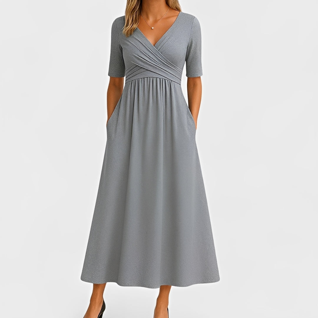 Piper - Midikleid mit kurzen Ärmeln
