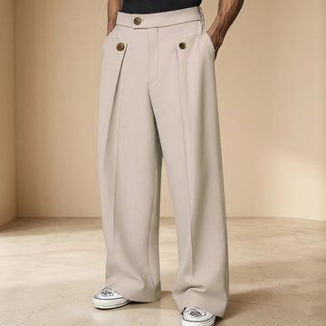 John - Modische Weitgeschnittene Hose mit Hohem Bund