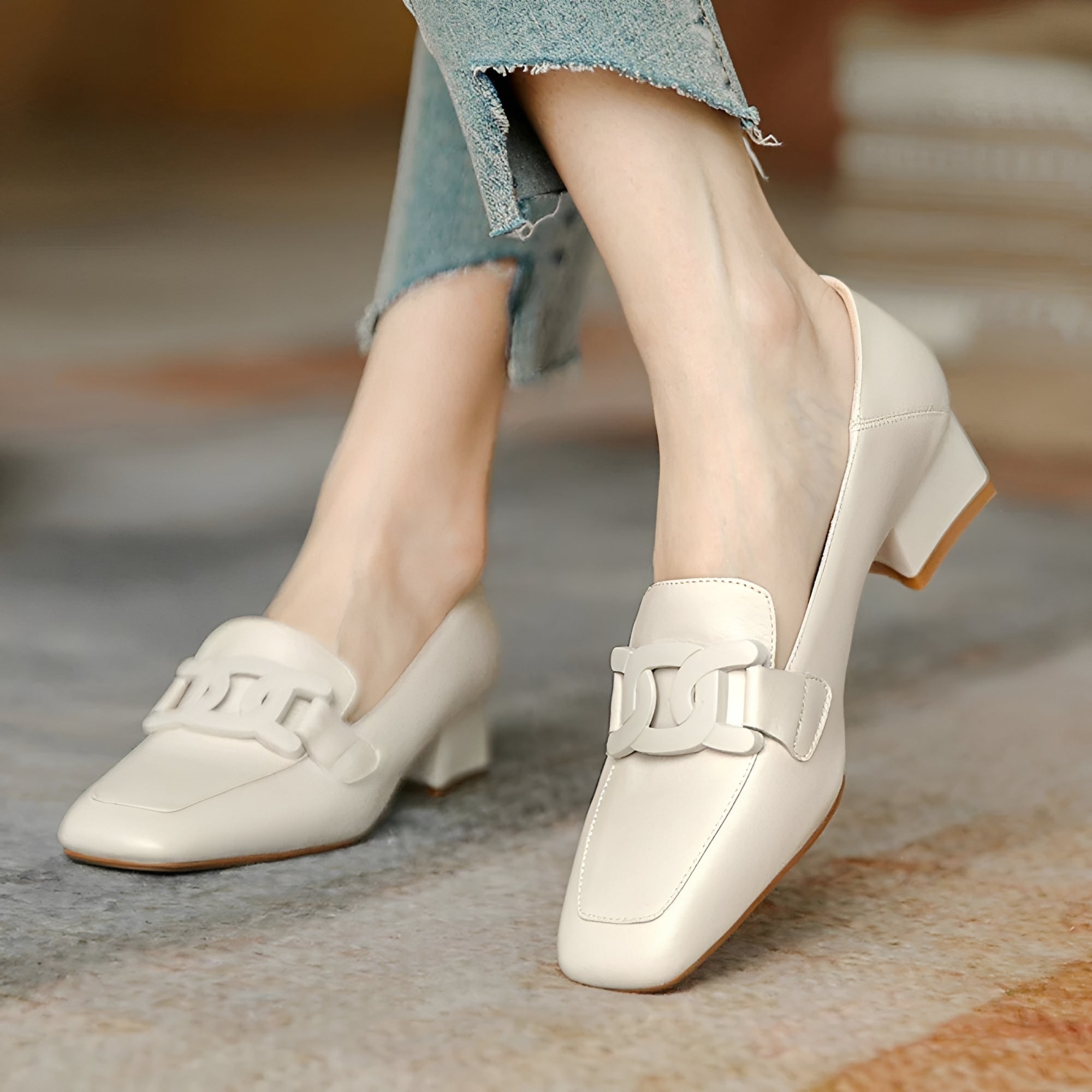 Maisha - Schicke Mokassin-Absatzschuhe