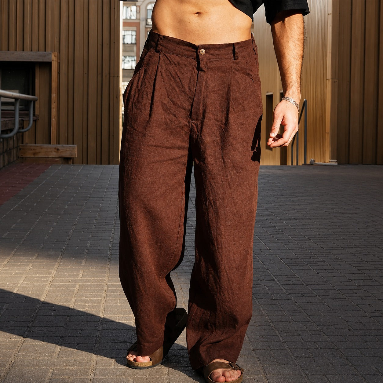 Brandon - Luftige Hose mit weitem Bein