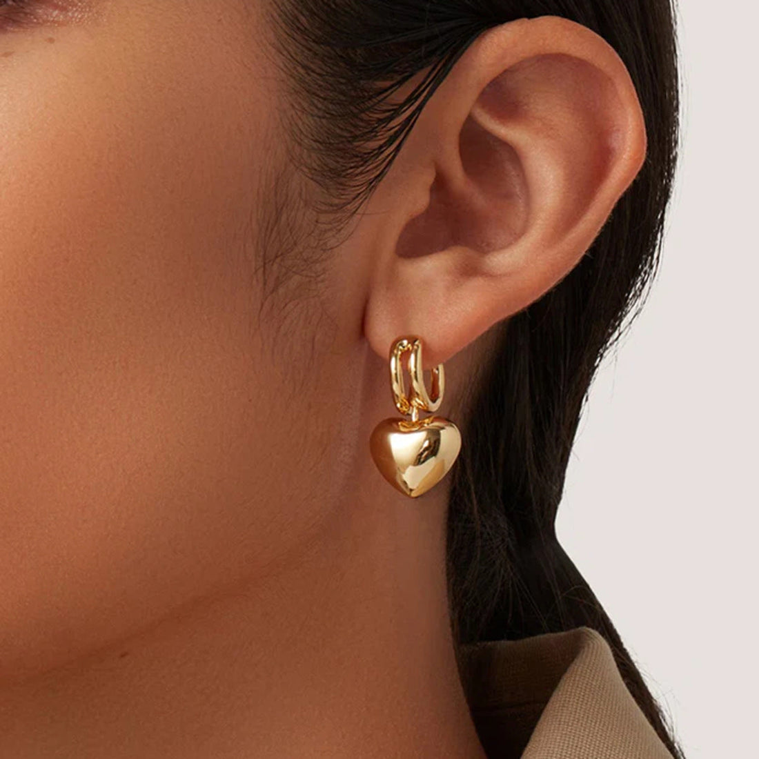 Audrey - Herzohrringe in Gold
