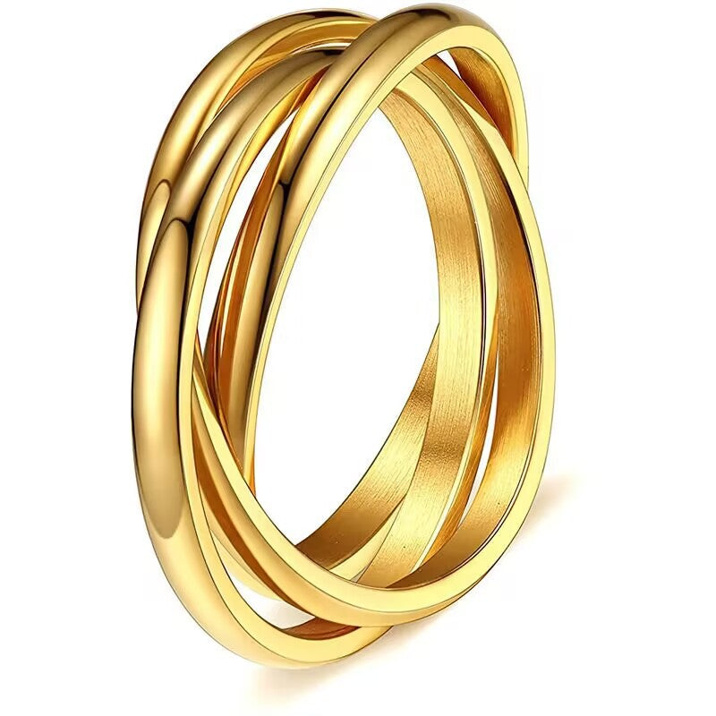 Sansen – Set aus drei Ringen aus robustem Stahl