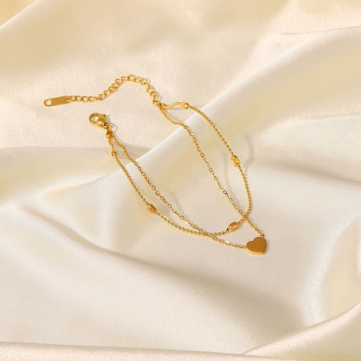 Rowena - Schichtfußkette in Gold