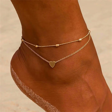 Rowena - Schichtfußkette in Gold