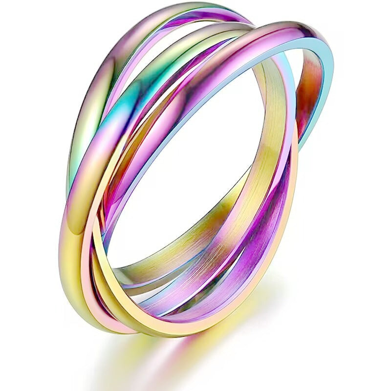 Sansen – Set aus drei Ringen aus robustem Stahl