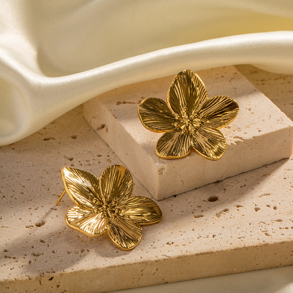 Allysa - Ohrringe mit goldenen Blumen
