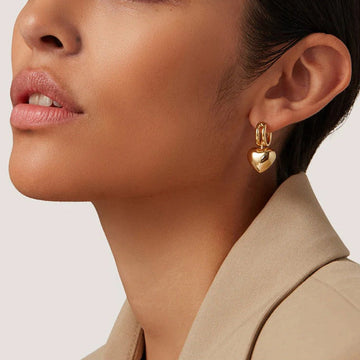 Audrey - Herzohrringe in Gold
