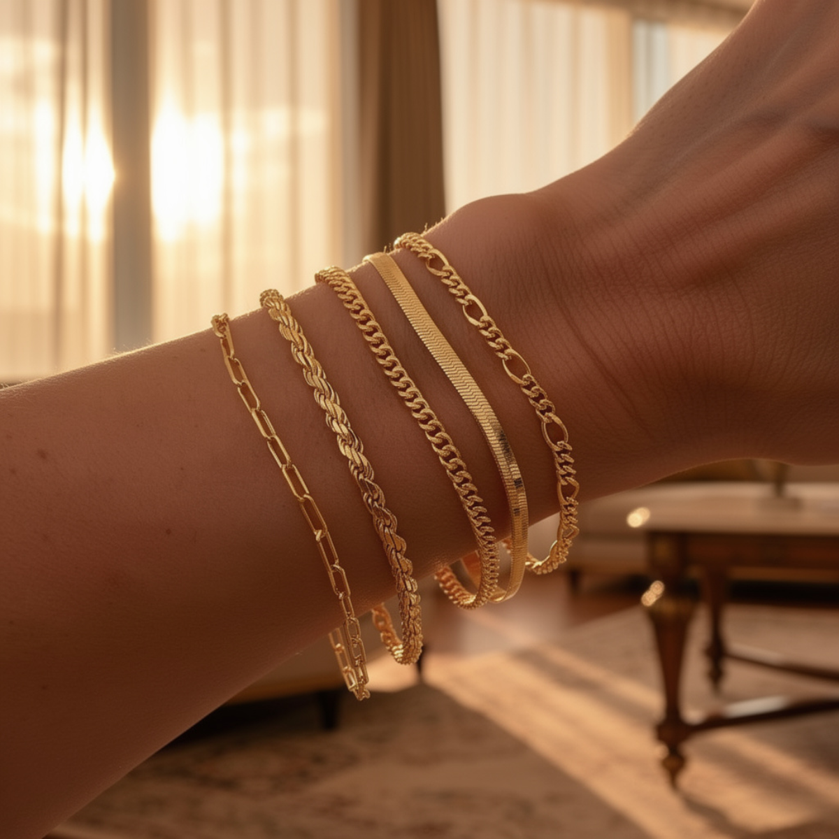 Elara – Set aus einfachen Armbändern für Frauen