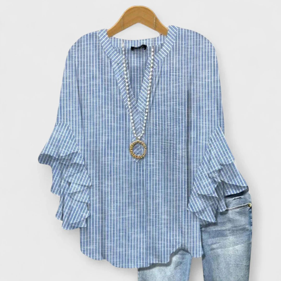 Kay- Elegante Damenbluse mit floralem Muster