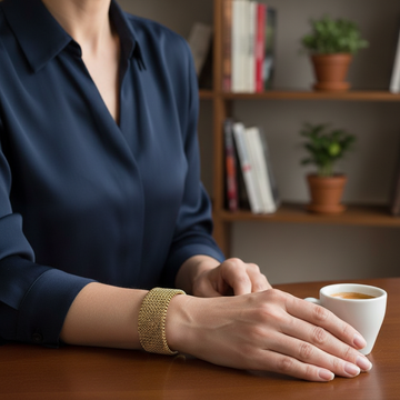 Raya – Armband aus Titanstahl mit eingraviertem Kabel