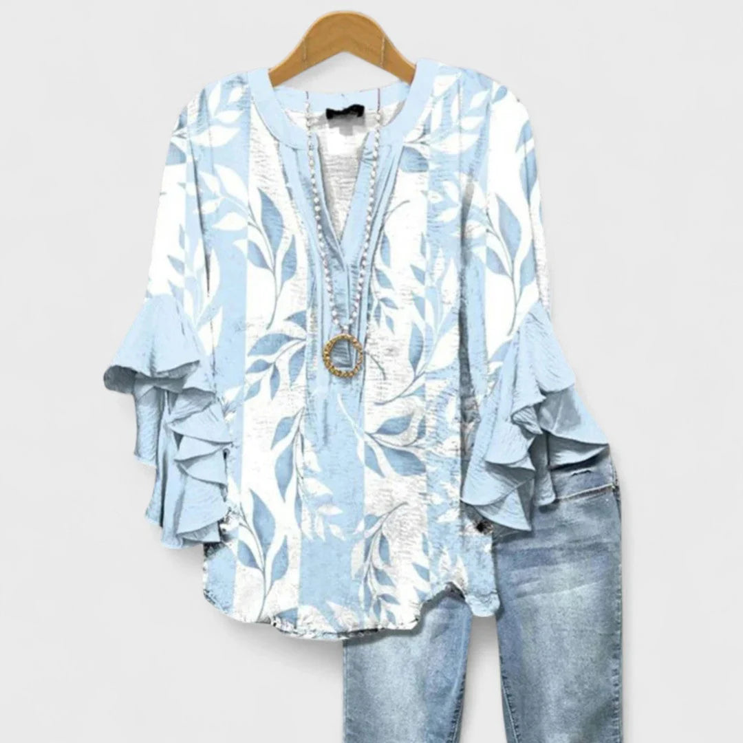 Kay- Elegante Damenbluse mit floralem Muster