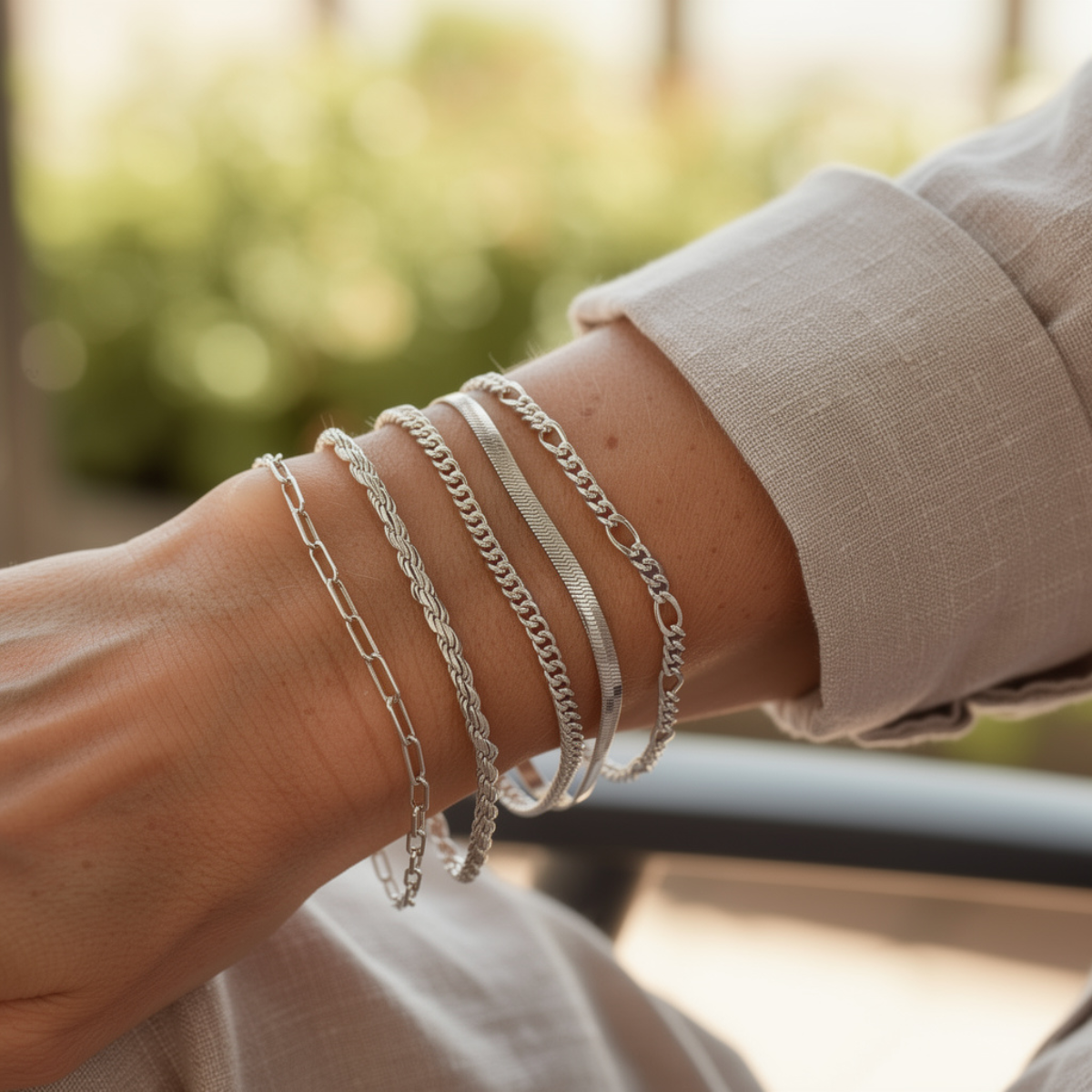 Elara – Set aus einfachen Armbändern für Frauen
