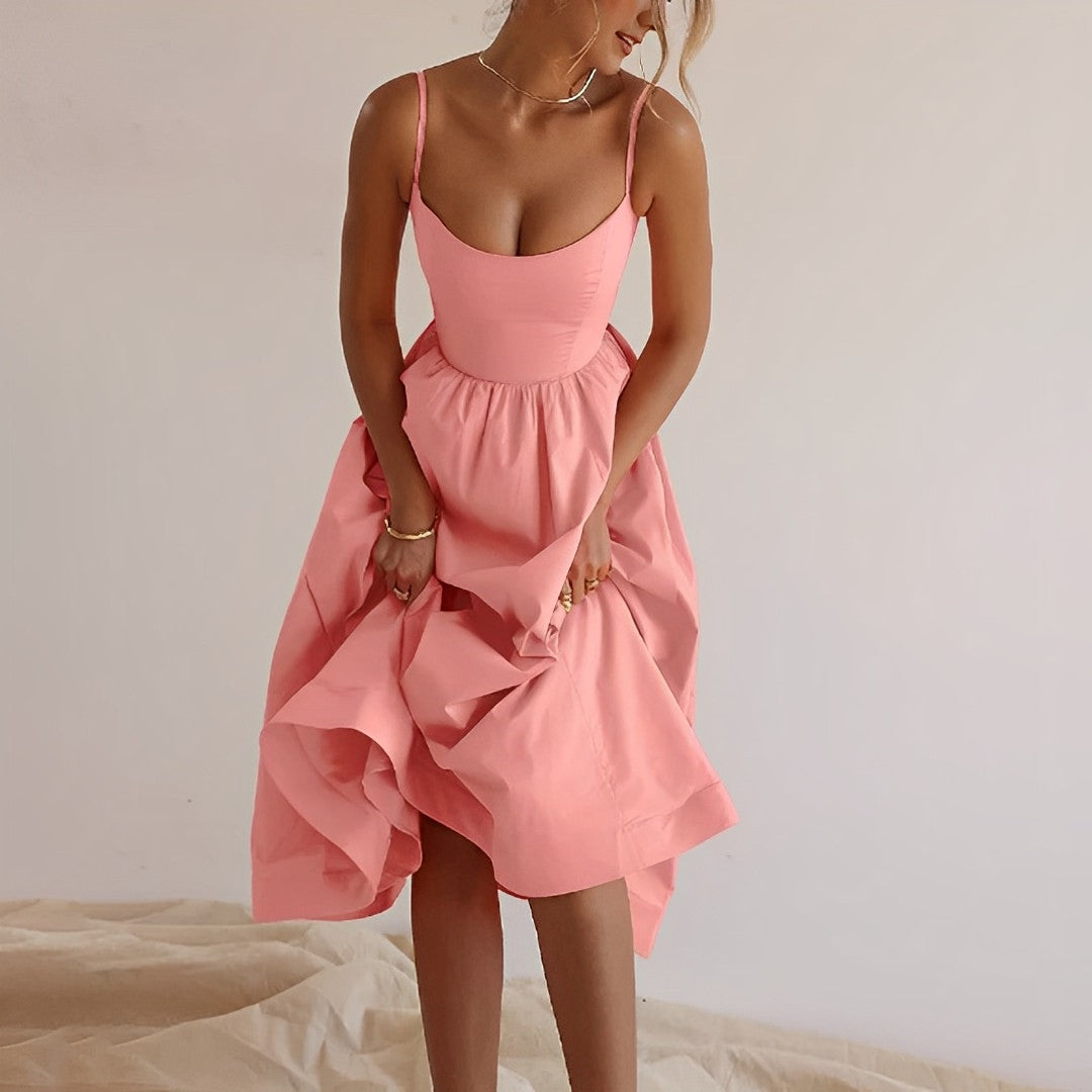 Fabiana - Spaghetti-Träger-Puffkleid