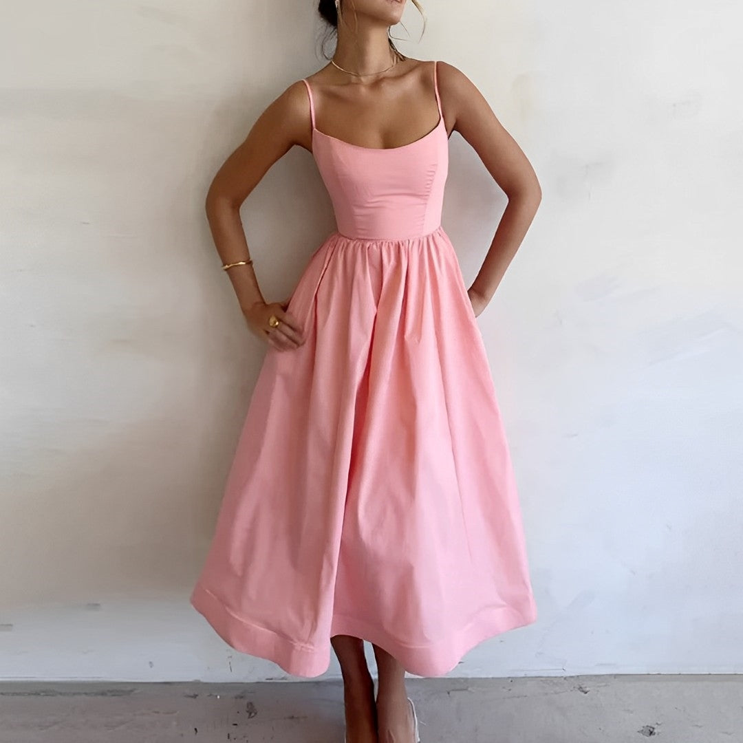 Fabiana - Spaghetti-Träger-Puffkleid