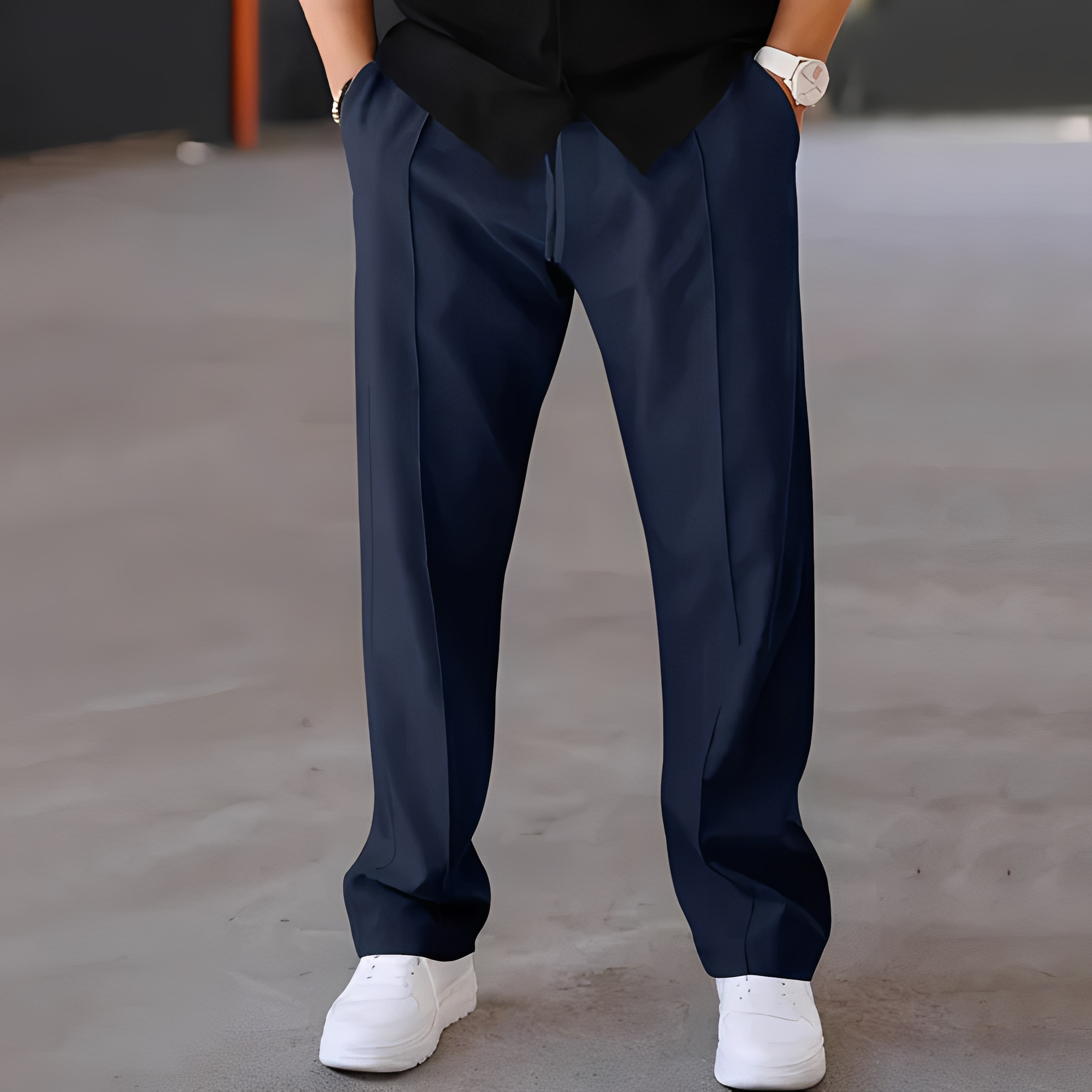 Fresniel - Trendige, gerade und lockere Herrenhose
