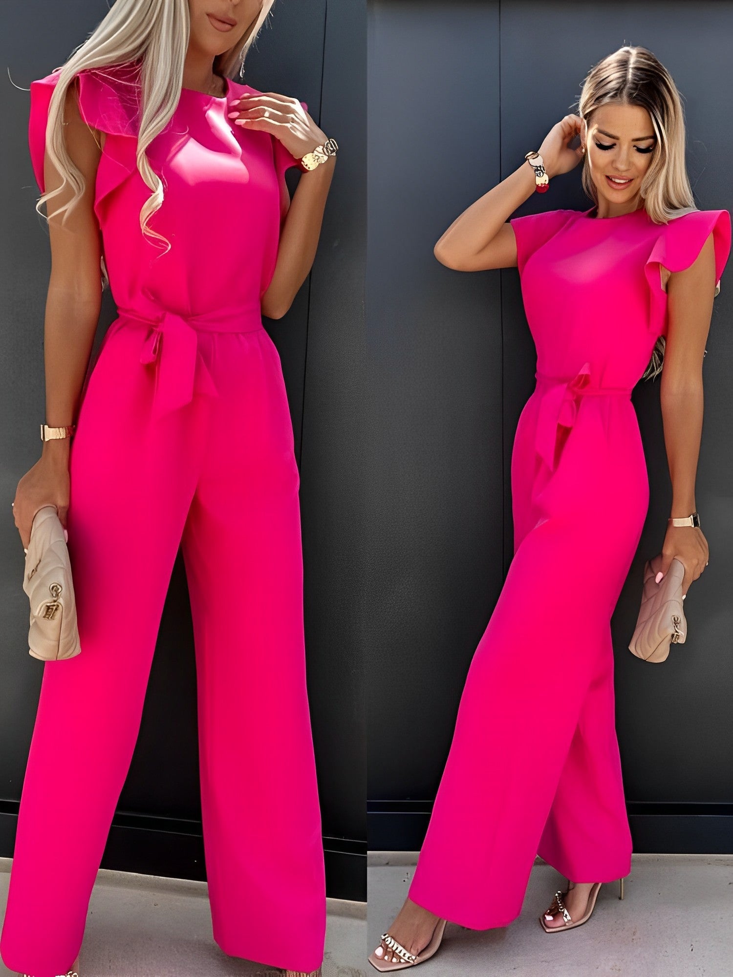 Veronica - Jumpsuit mit Rüschengürtel
