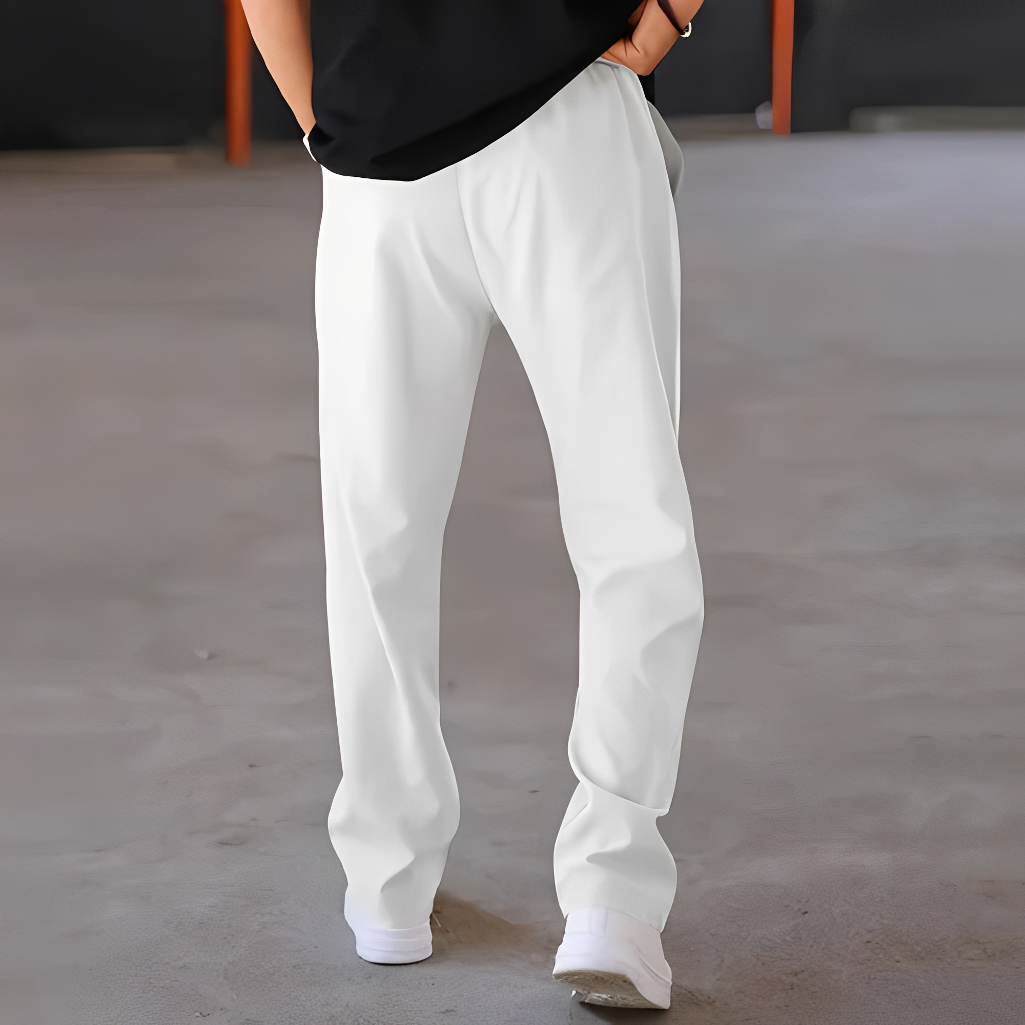Fresniel - Trendige, gerade und lockere Herrenhose