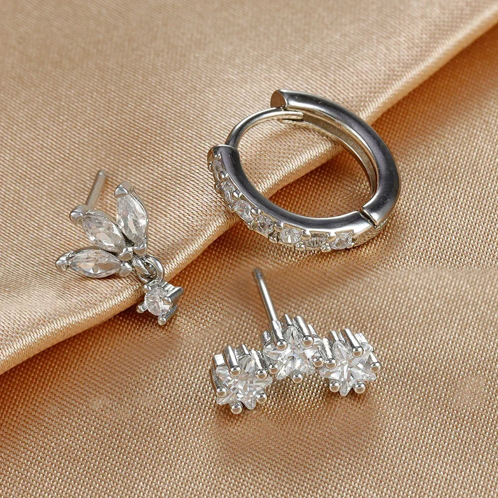 Nova – Set mit Ohrsteckern aus Diamanten